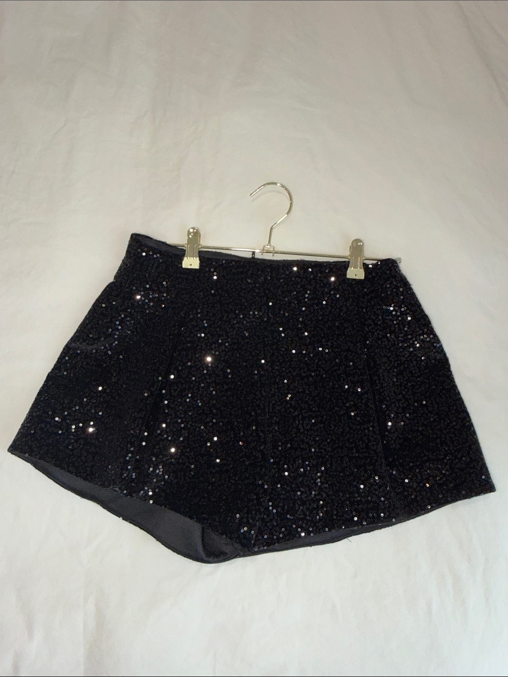 Zara Black Sequin High-Waist Women's Shorts